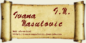 Ivana Mašulović vizit kartica